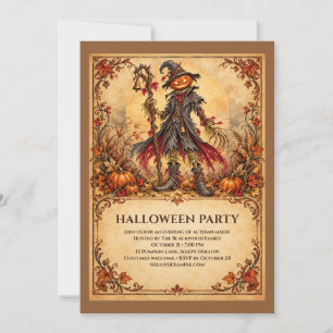 Convites Espantalho Maldito Outono Festa de Halloween