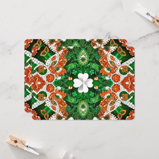 Convites especiais para Design de cores da Irlanda (Frente/Verso In Situ)