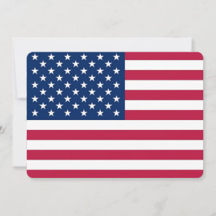 Convites especiais patrióticos com bandeira dos E