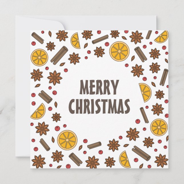Convites Especiarias de Natal Merry comida sazonal (Frente)