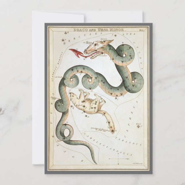 Convites Espelho de Urânia, Mapa Celeste de Astronomia Anti (Frente)
