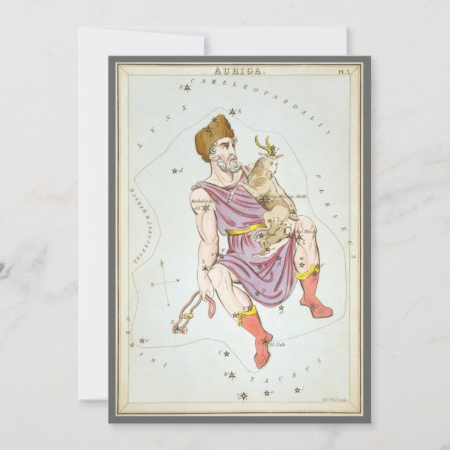 Convites Espelho de Urânia, Mapa Celeste de Astronomia Anti (Frente)