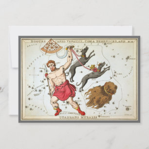 Convites Espelho de Urânia, Mapa Celeste de Astronomia Anti