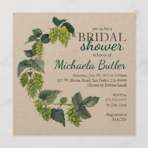 Convites Esperança, chá de casamento da cerveja
