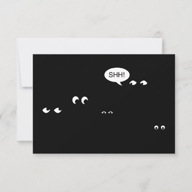 Convites esperando no escuro: festa surpresa! (Frente)