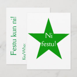 Convites Esperanto: Festu do Ni!