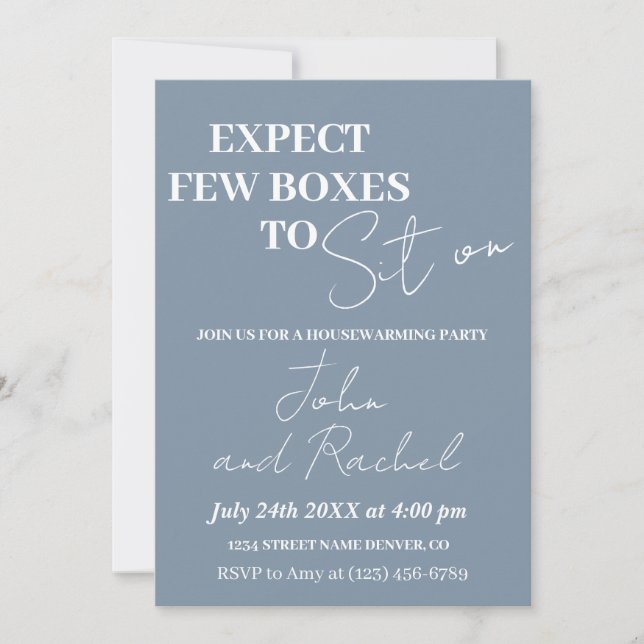 Convites Esperem poucas caixas para se sentarem na divertid (Frente)