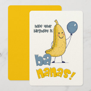 Convites Espero que seu aniversário seja Bananas!   Um dia 