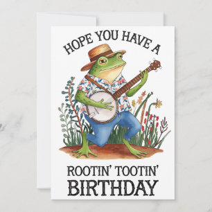 Convites Espero que você tenha um aniversário incrível sapo