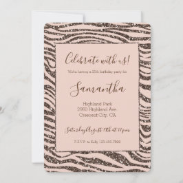 Convites Espessura de Chocolate Castanho-Zebra Impressão Lí