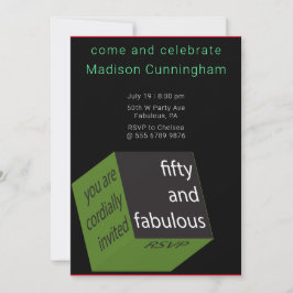 Convites Espetacular do Cubo Geométrico do 50º Aniversário