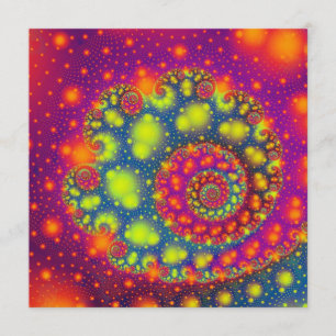 Convites Espiral Espiral Neon - Abstrato Arte Decorativa