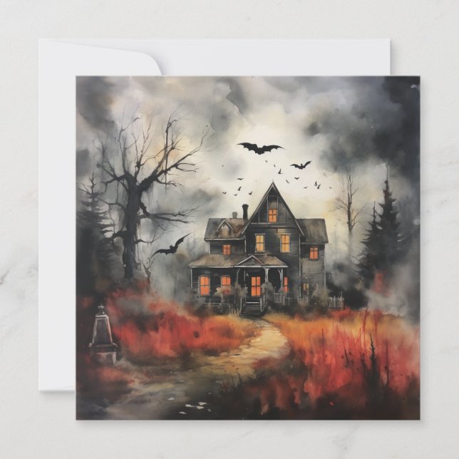 Convites 👻 Espíritos e Espíritos 🥂 Soiree! 🥂 👻 Hallowee (Frente)