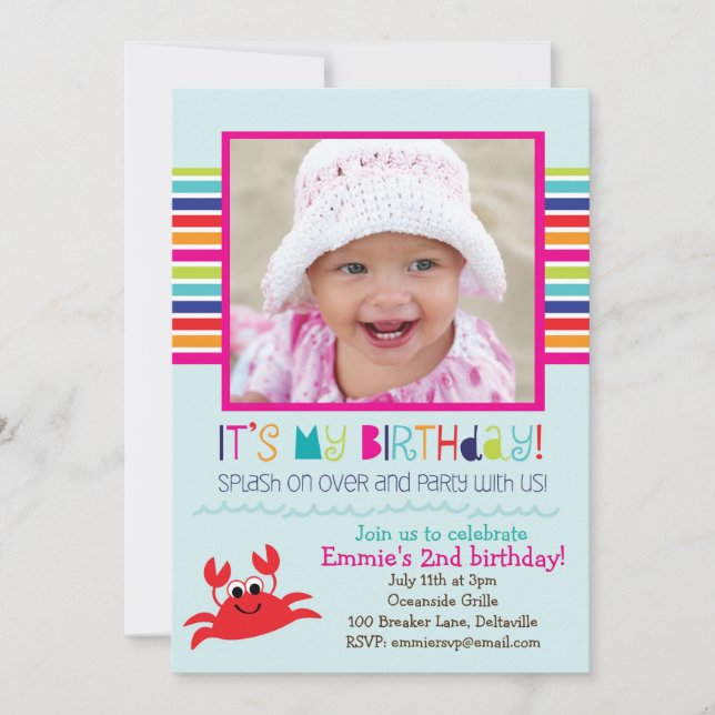 Convites Espirrando a festa de aniversário do verão do (Frente)