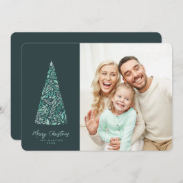 Convites Esplêndida foto de Natal Verde da Árvore Spruce/Fe