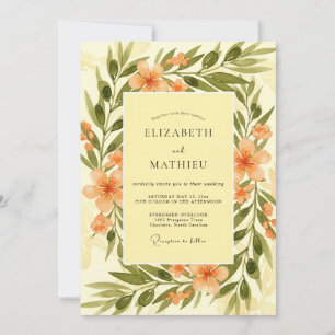 Convites Esplêndido Casamento Amarelo Toscano