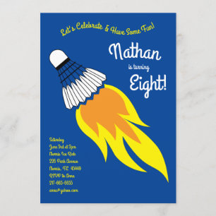 Convites Esporte do Partido Aniversário de criança Badmin