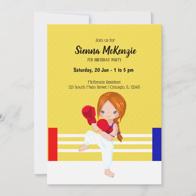 Convites Esporte Kickboxing (Frente)