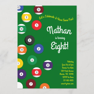 Convites Esportes de Aniversário de criança de Piscinas Bil