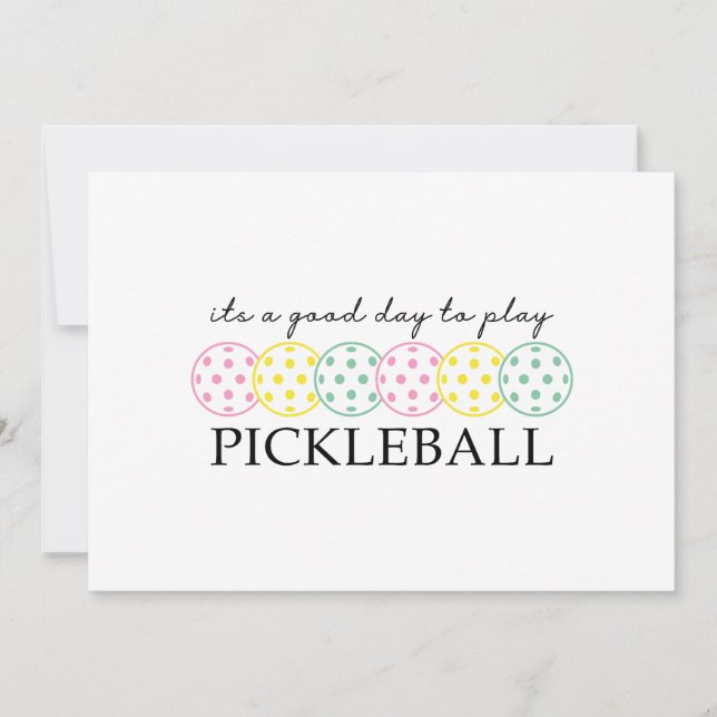 Convites Esportes De Jogador De Pickleball Mãe (Frente)