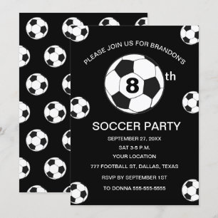 Convites Esportes do futebol de Festa de aniversário 8