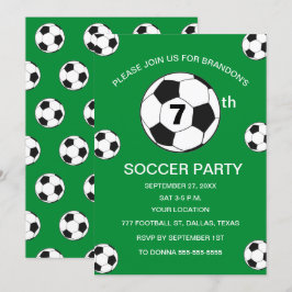 Convites Esportes verdes para Festa de aniversário 7