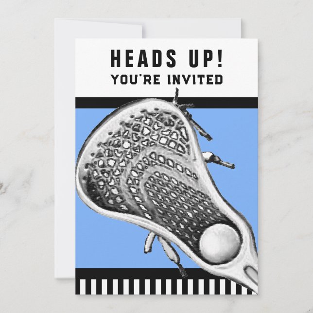 Convites Esportivos de Lacrosse (Frente)