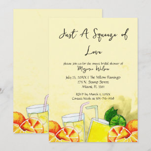 Convites Espremedura de Amor Limonada Limão Cítrico Festa d