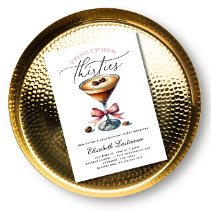 Convites Espresso Martini Amarrando os Trinta Anos de Idade