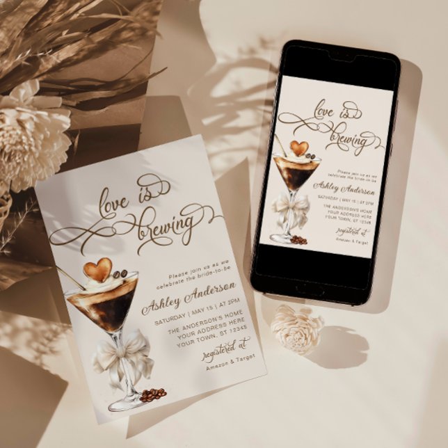 Convites Espresso Martini Amor Está Criando (Criador carregado)