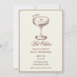 Convites Espresso Martini Bit aniversário de 30 anos Elegan