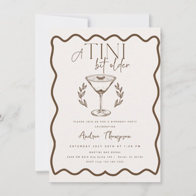 Convites Espresso | Martini | Cocktail Birthday (Frente)