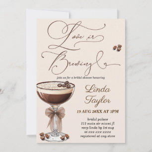 Convites Espresso Martini O Amor Está a Fermentar Chá de No