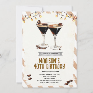 Convites Espresso Martini party invitation