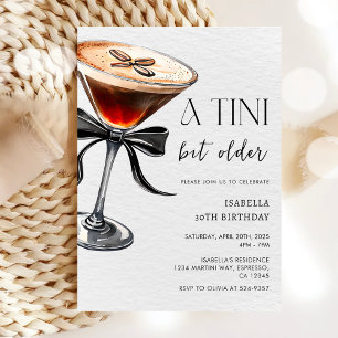 Convites Espresso Martini Tini Bit Festa de aniversário Ant
