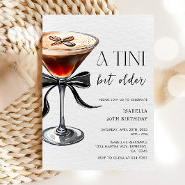 Convites Espresso Martini Tini Bit Older Birthday Party