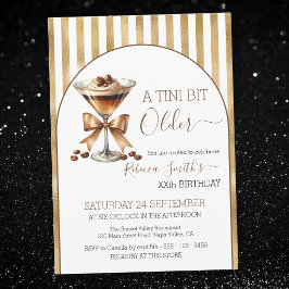 Convites Espresso martini 'Um tini bit mais Velha' aniversá