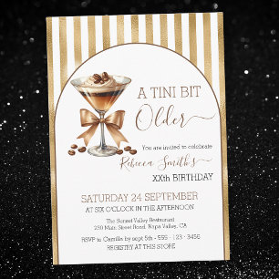 Convites Espresso martini 'Um tini bit mais Velha' aniversá