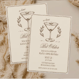 Convites Espresso Tini Bit Antigo aniversário de 30 anos El