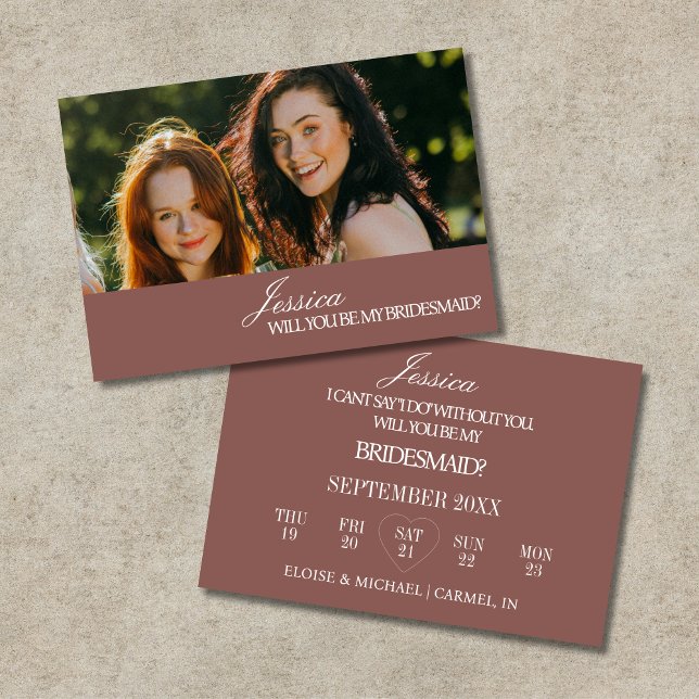 Convites Espresso Will You Be My Bridesmaid Proposal Card (Espresso Will You Be My Bridesmaid Proposal Card)