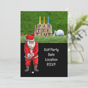 Convites Esquadra de Natal Santa Claus do Golf Par
