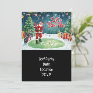Convites Esquadra de Natal Santa Claus do Golf Par