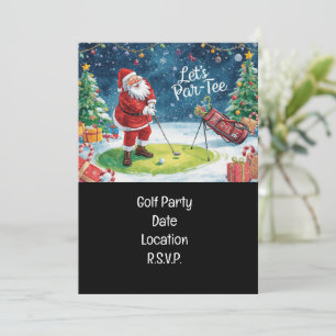 Convites Esquadra de Natal Santa Claus do Golf Par
