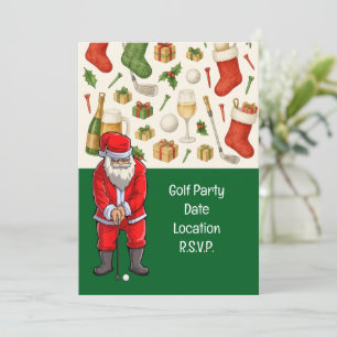 Convites Esquadra de Natal Santa Claus do Golf Par