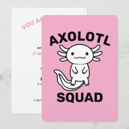Convites Esquadrão de Axolote fofo engraçado personalizável