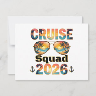 Convites Esquadrão de Cruzeiro 2026 - Pôr do Sol Retro