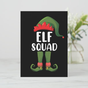 Convites Esquadrão de Elfos Divertido Natal Família Corresp