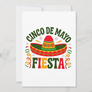 Convites Esquadrão de Festa Cinco De Mayo Sombrero Mexicano
