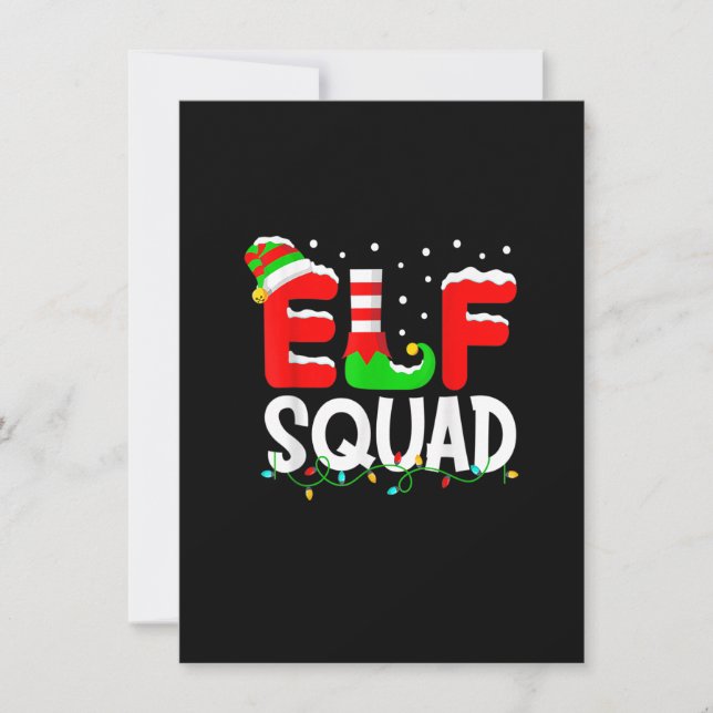 Convites Esquadrão Elf Camisa Engraçada Festa De Natal Da F (Frente)