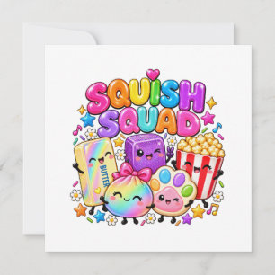 Convites Esquadrão Squish Viral Squishies Pipoca Manteiga B
